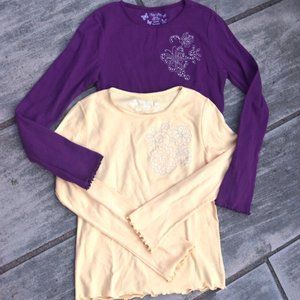 Two of the Same Girls XL Jewelled Stretch Tees